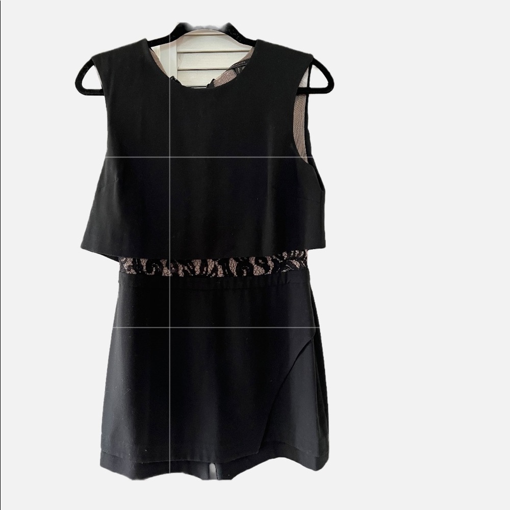 Bcbg Maxazria black and lace romper size 6